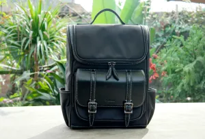 Nylon leather backpack, Women's Nylon Backpacks, Nylon and Vegan Leather Rucksack,leather backpack, Best Leather Bags for Work