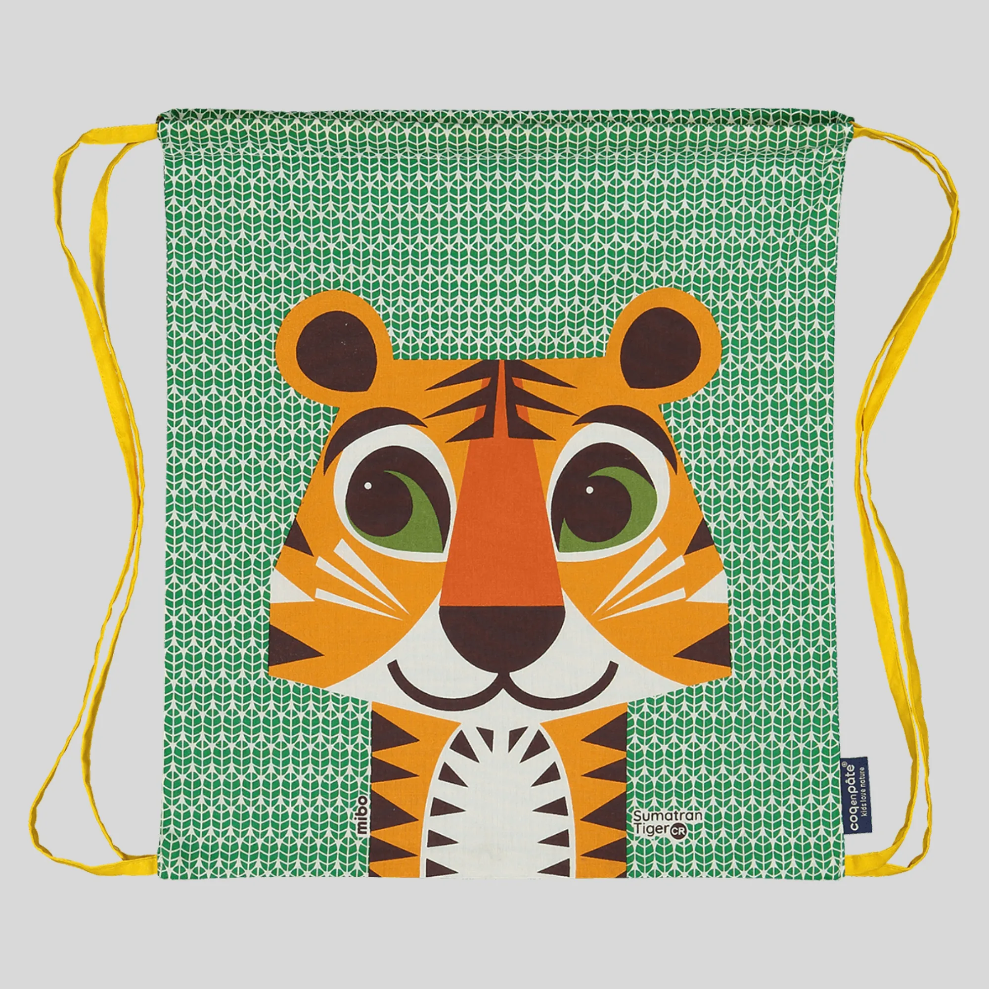 Organic Cotton Drawstring Bag Tiger