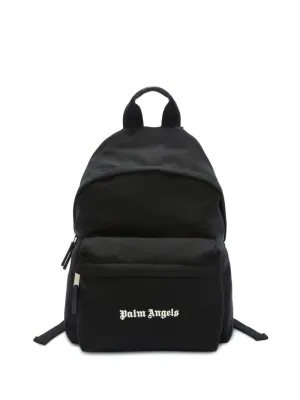 Palm Angels Logo-Embroidered Canvas Backpack