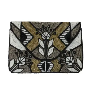 Pincushion Protea Beaded Clutch Bag