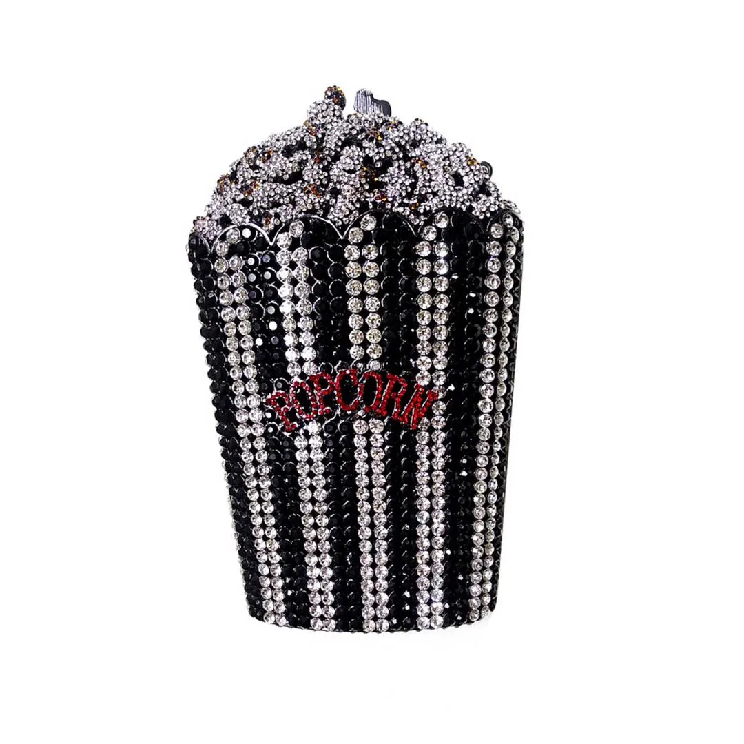 Popcorn Crystal Clutch Purses
