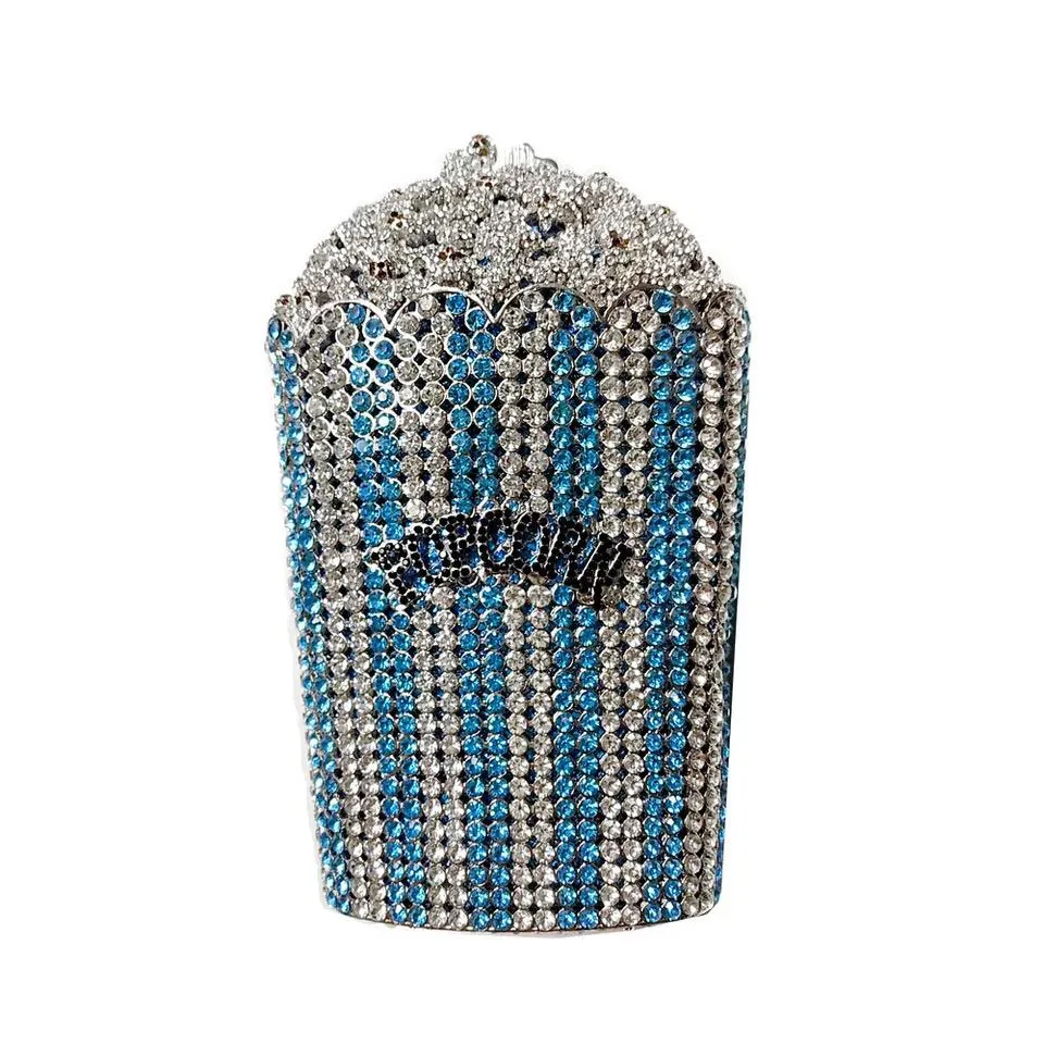 Popcorn Crystal Clutch Purses