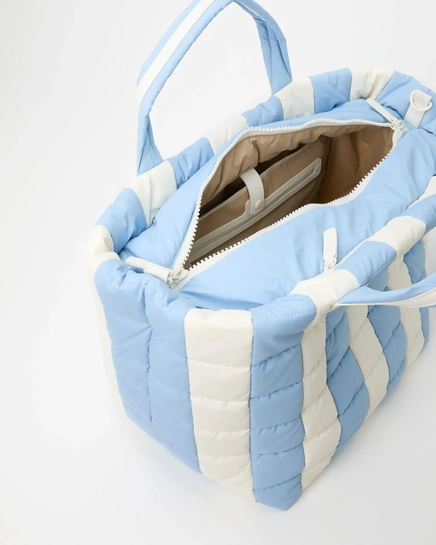 Porter Weekender Cerulean - Marshmallow Stripes