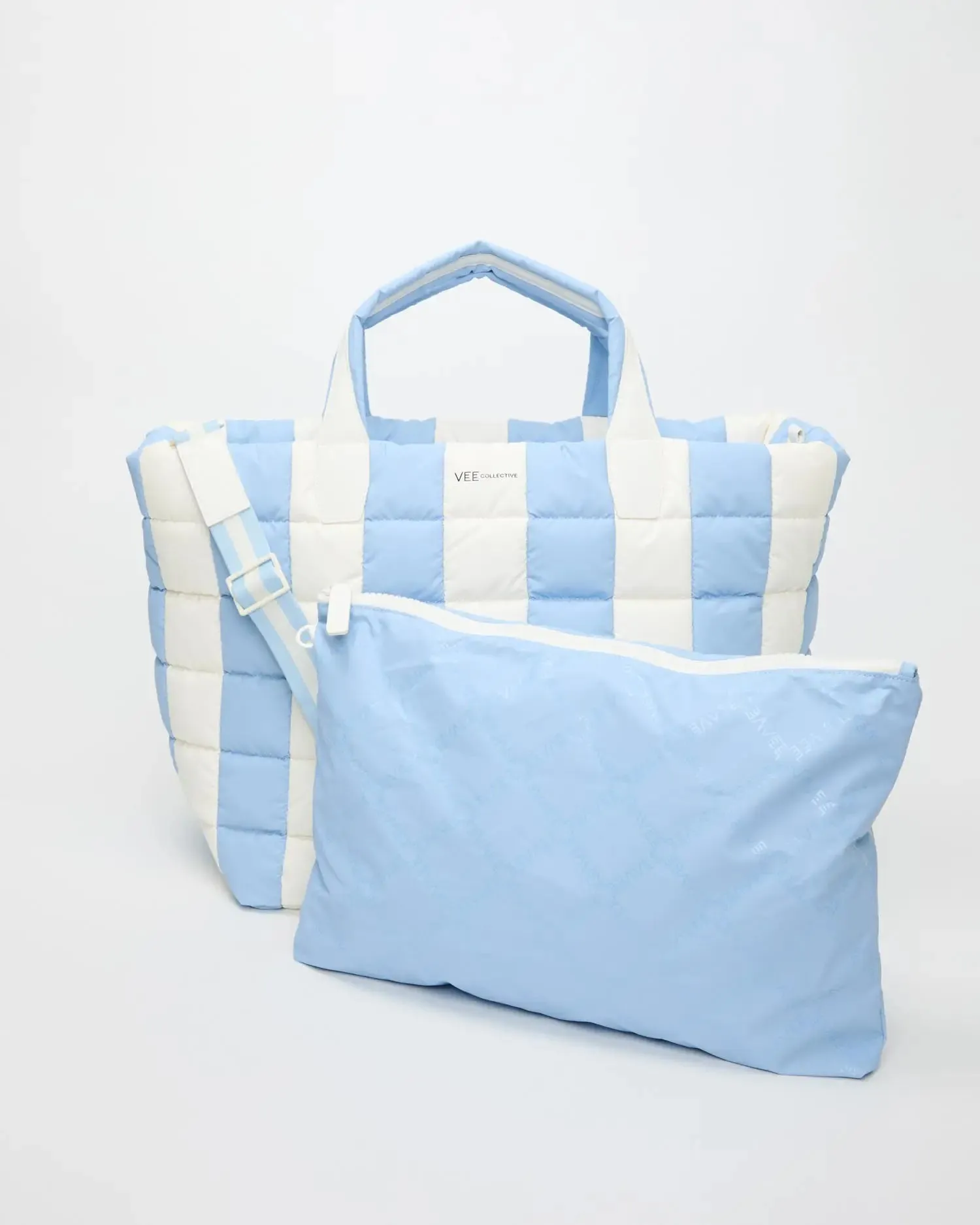 Porter Weekender Cerulean - Marshmallow Stripes