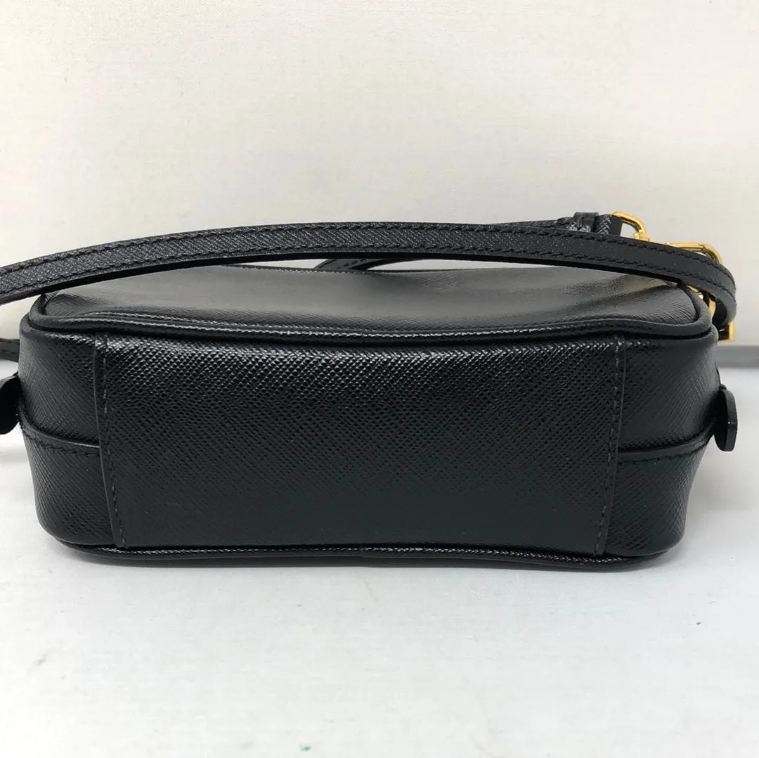 Prada Black Saffiano Lux Mini Camera Bag