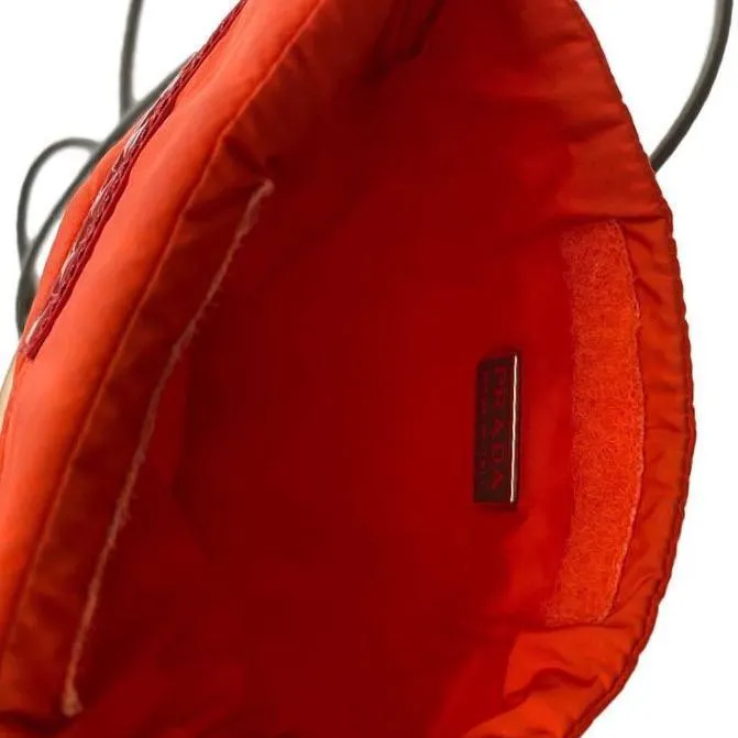 Prada Orange Nylon Utility Bag 💰