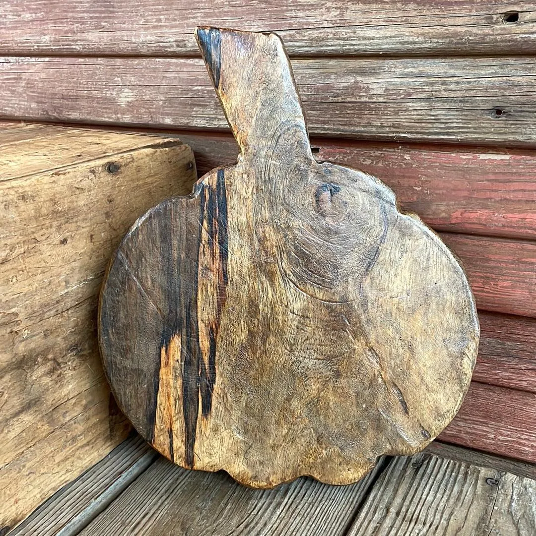 Pumpkin Décor Bowl - w/ Rust Red Leather
