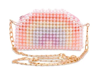 Rainbow Beaded Crossbody Bag