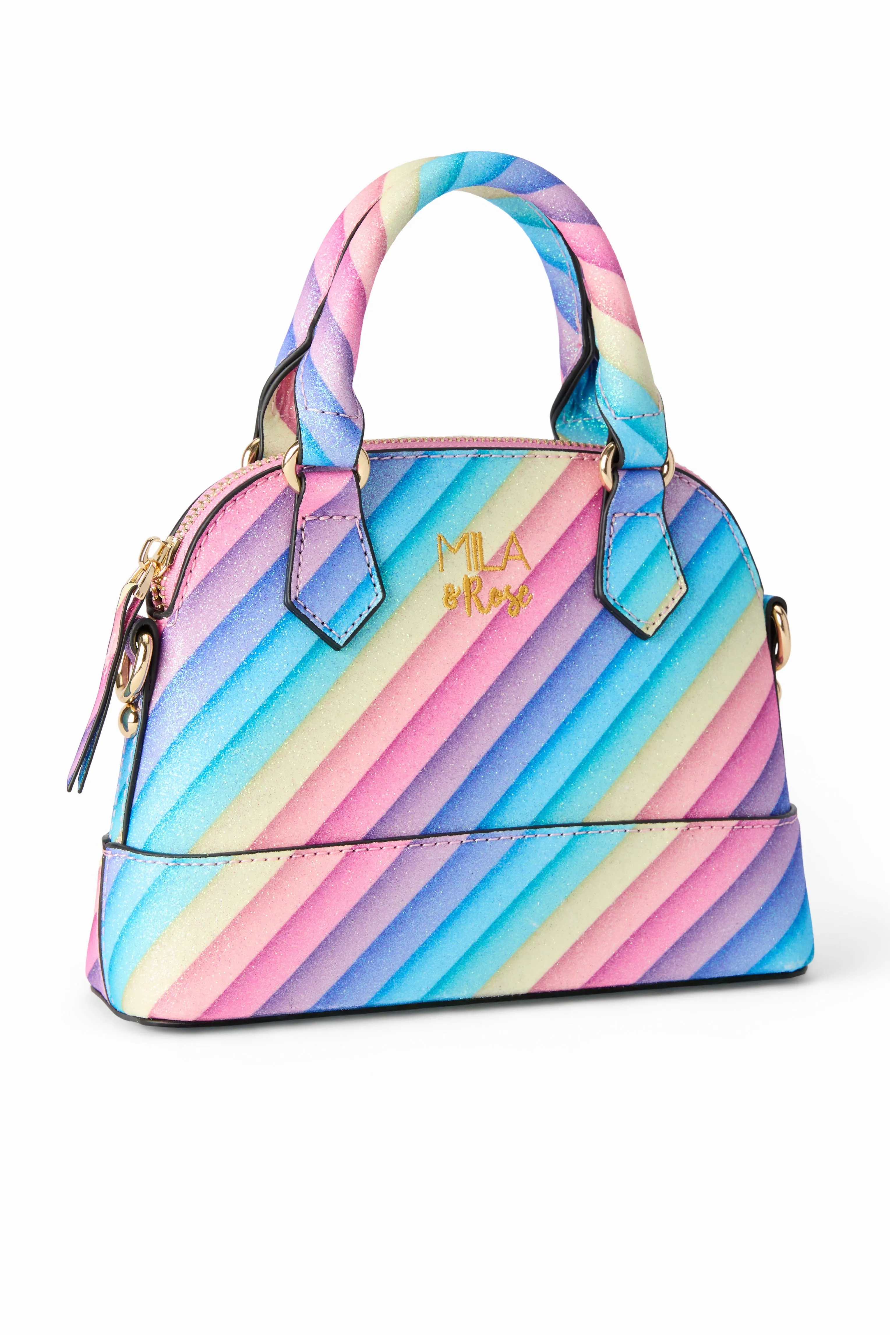 Rainbow Glitter Girl's Crossbody Purse
