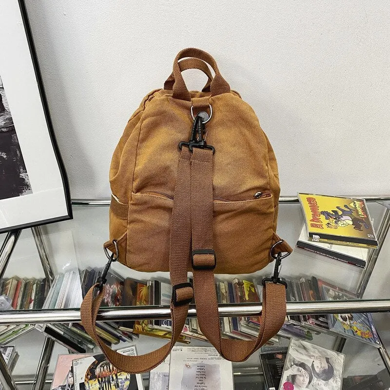 Realaiot Casual Canvas women Backpack big capacity School Bag College Student Travel Ladies hand bag Vintage Female Shoulder Bag bagpack