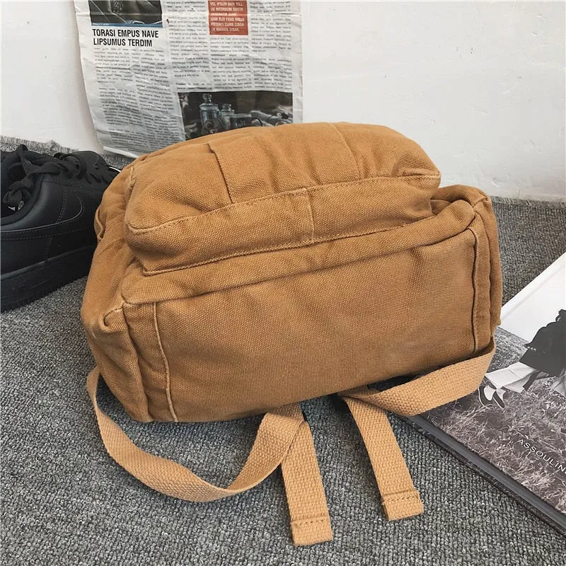 Realaiot Girl Women Backpack School Bag Women's Backpack Student Fashion Canvas Teenager  Daypack Teenage Bagpack Teen Rucksack