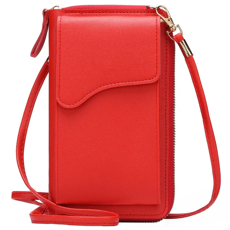 Realaiot Women's Small Crossbody Shoulder Bags PU Leather Female Cell Phone Pocket Bag Ladies Purse Card Clutches Wallet Messenger Bags