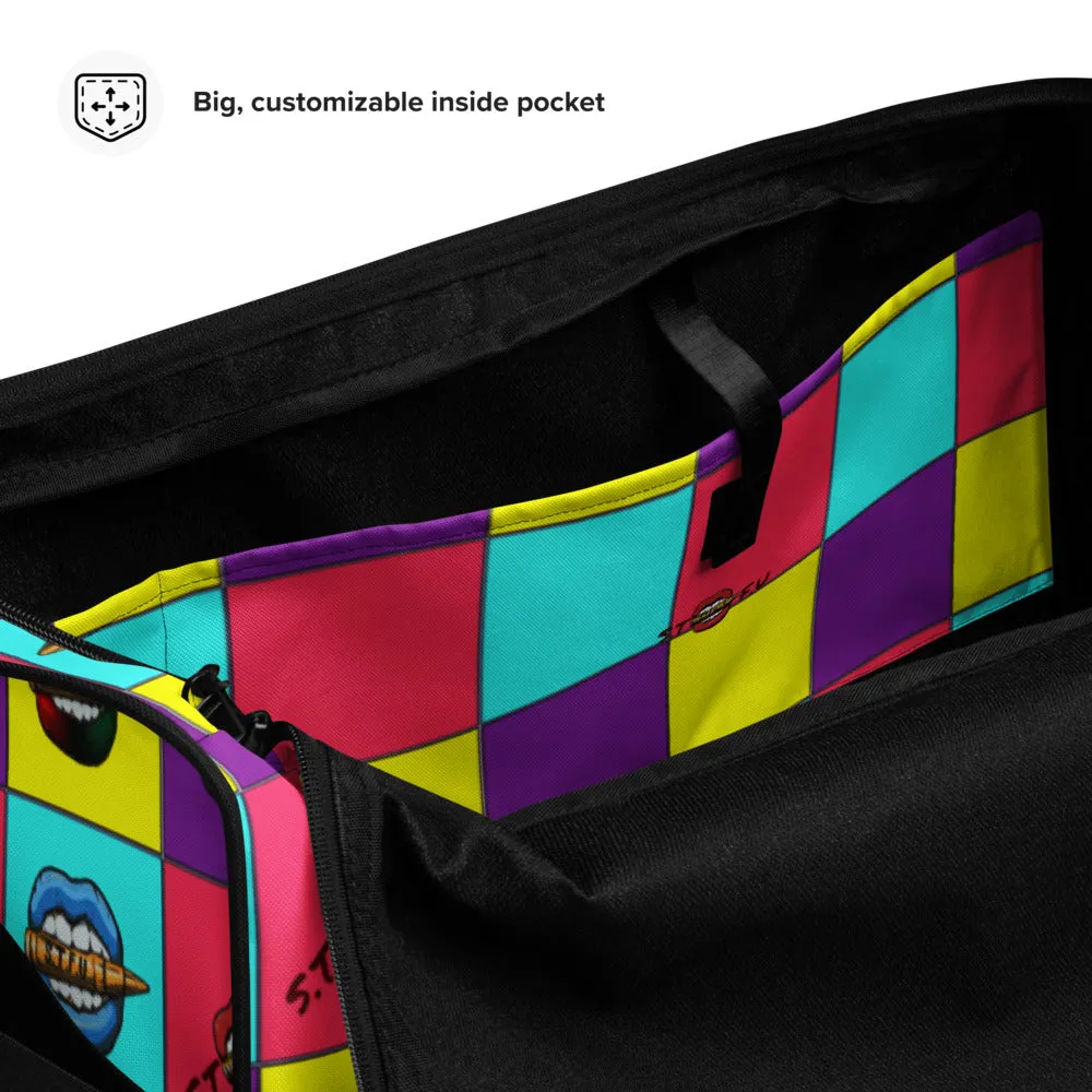 Retro Colorblock STFU Logo Duffel Bag