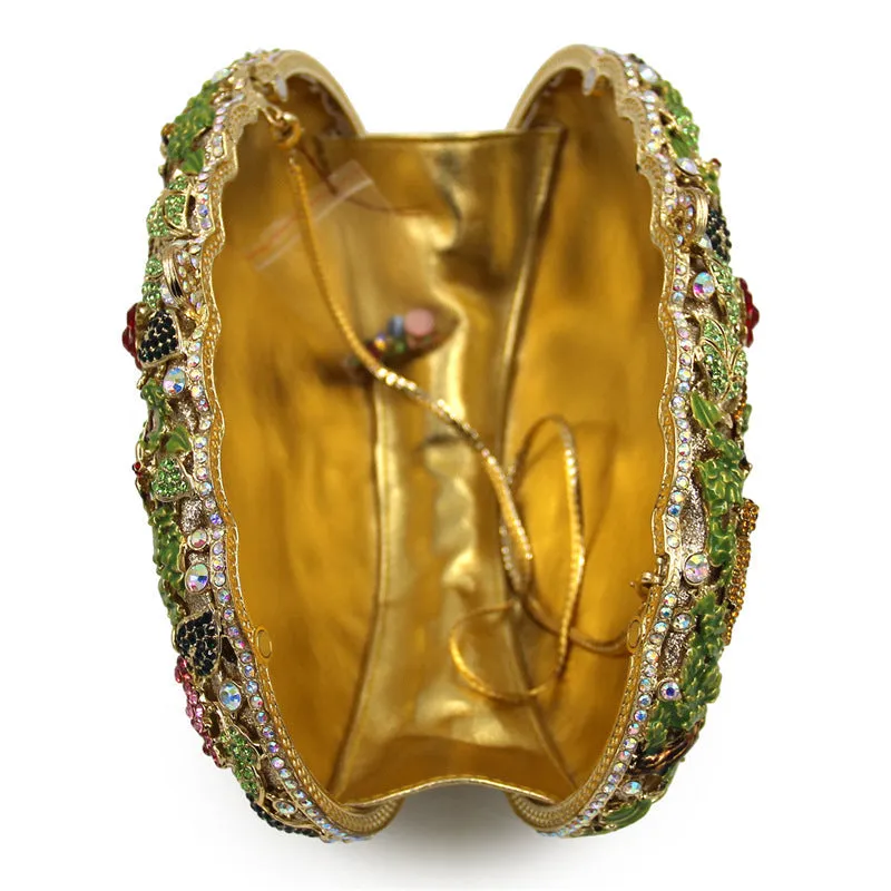 Rhinestone Evening Clutch Flower Exquisite Bag