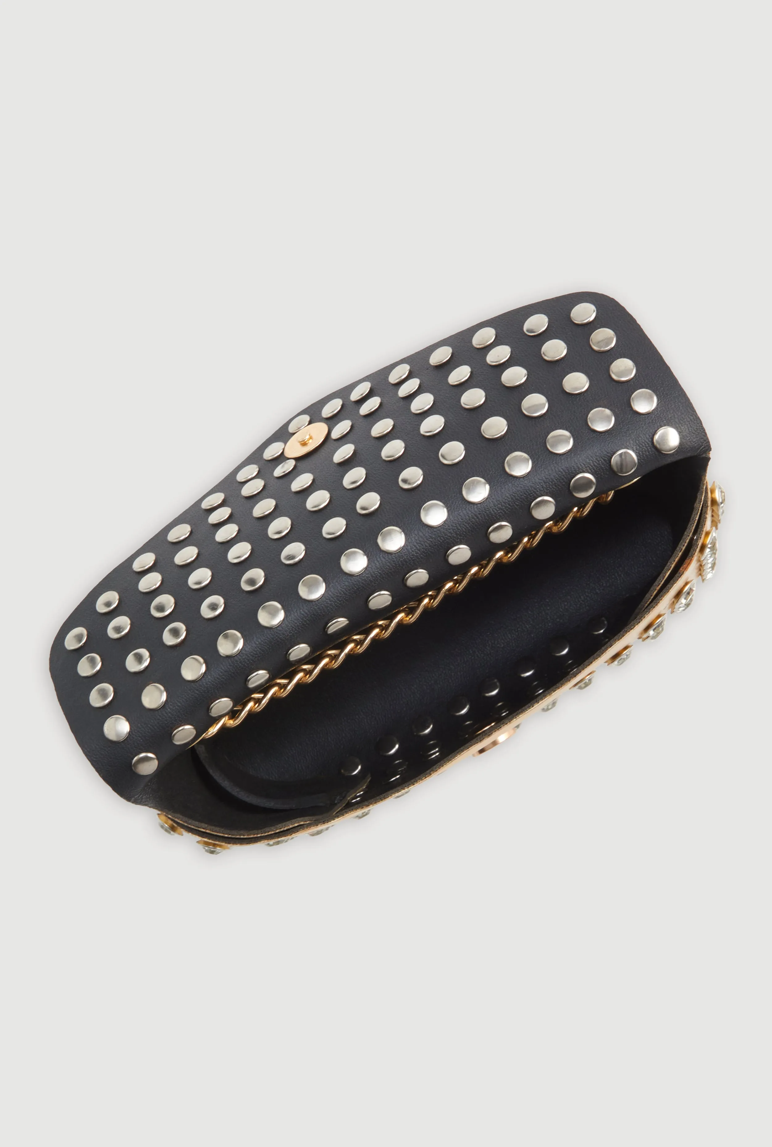 Rhinestone Studded Mini Envelope Crossbody Bag