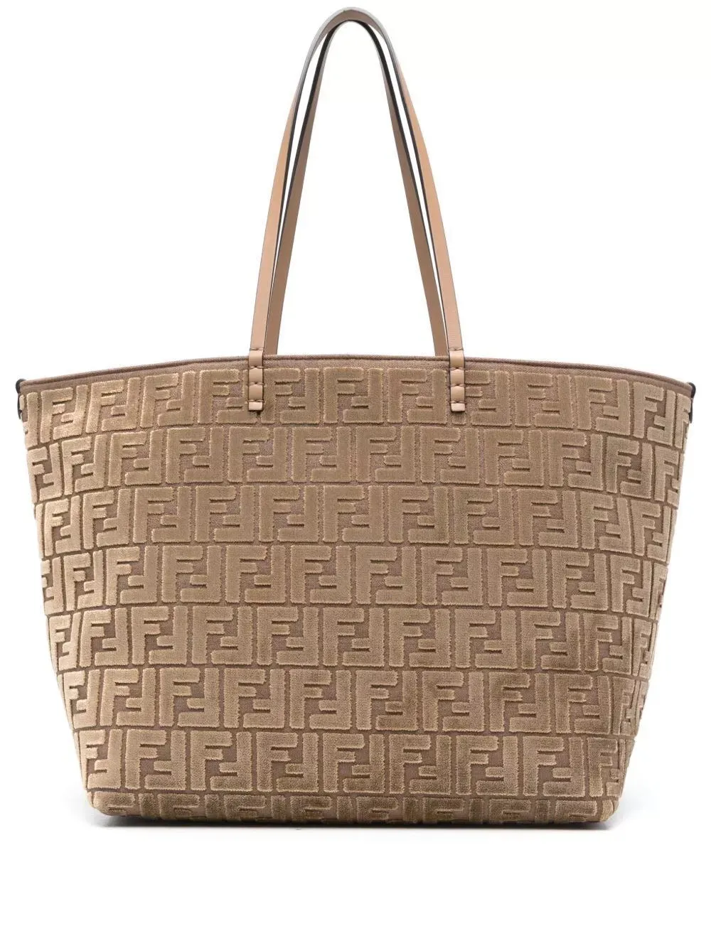roll large shopper bag in ff jacquard velvet