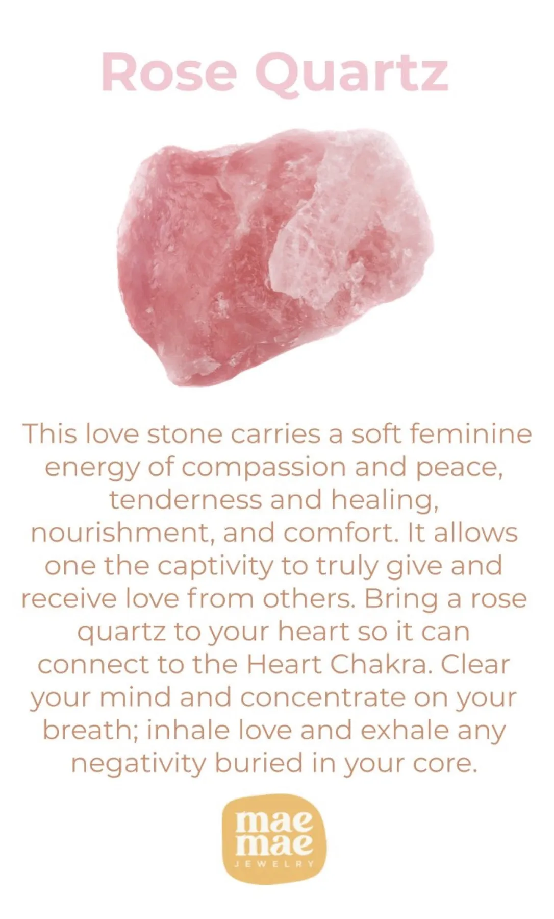 Rose Quartz Crystal Face Roller