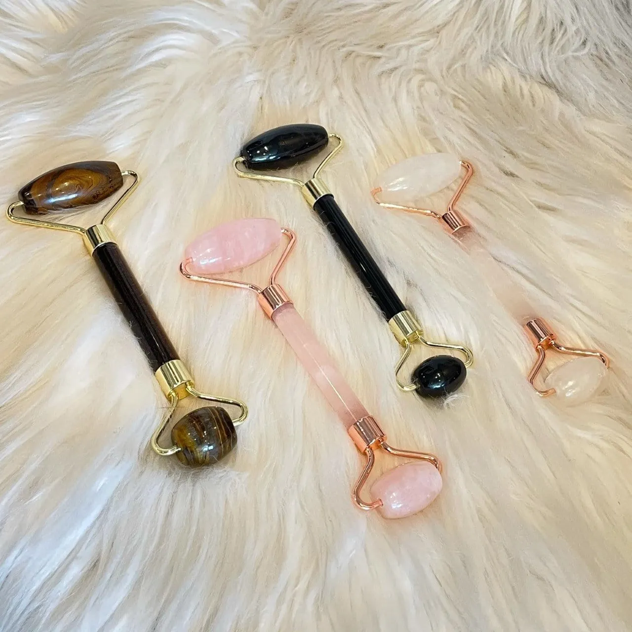 Rose Quartz Crystal Face Roller