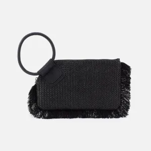 Sable Clutch - Black Raffia