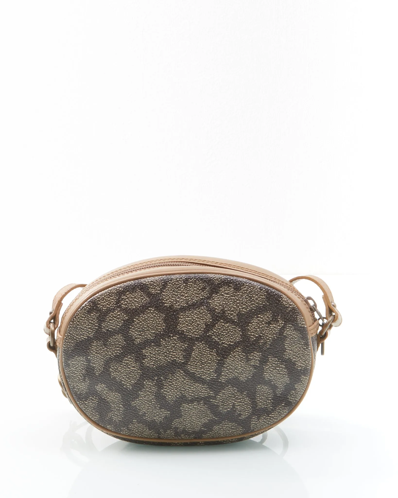 Saint Laurent YSL Leopard Coated Canvas Crossbody Bag