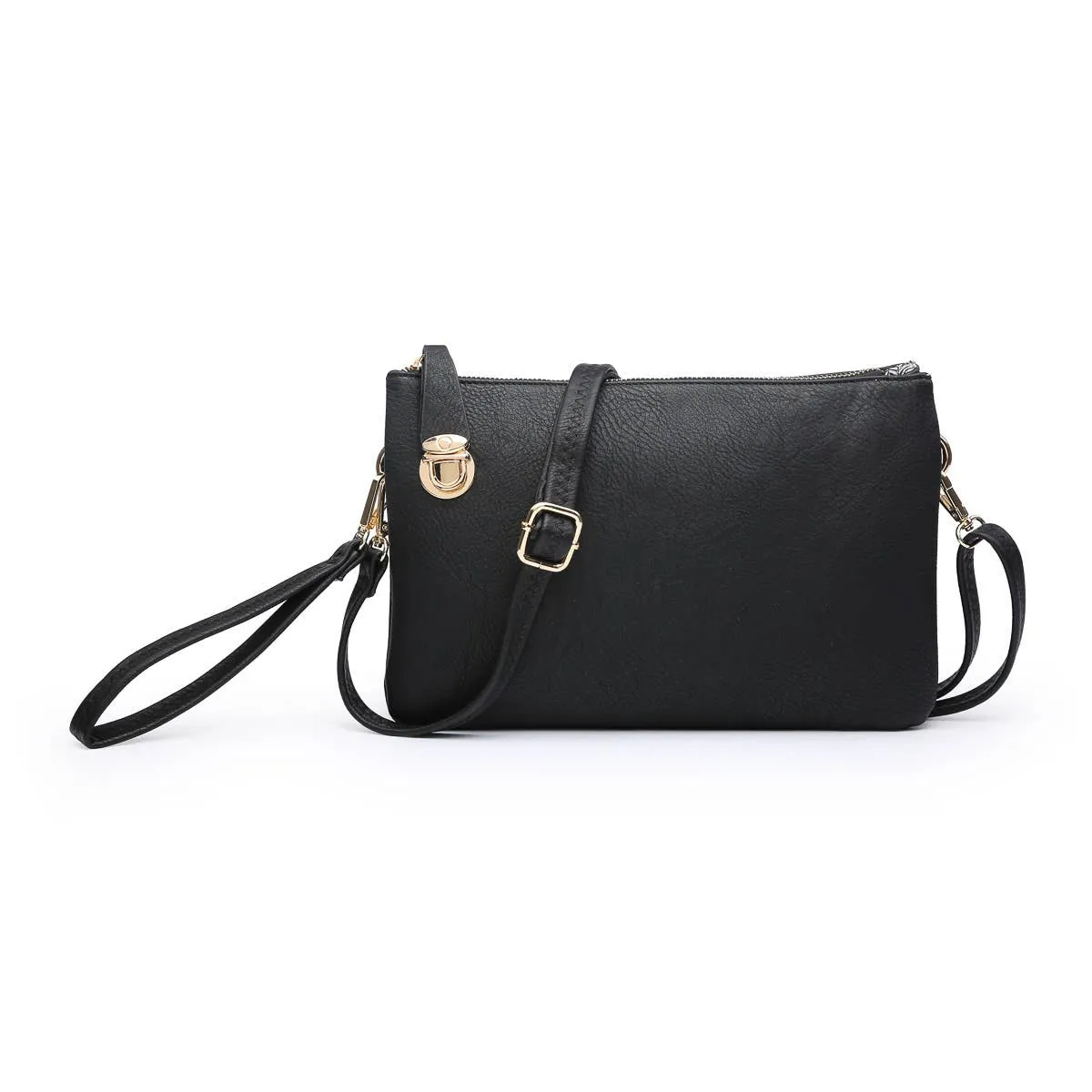 Sarahzo Crossbody/Clutch w/ Top Zip & Lock Closure