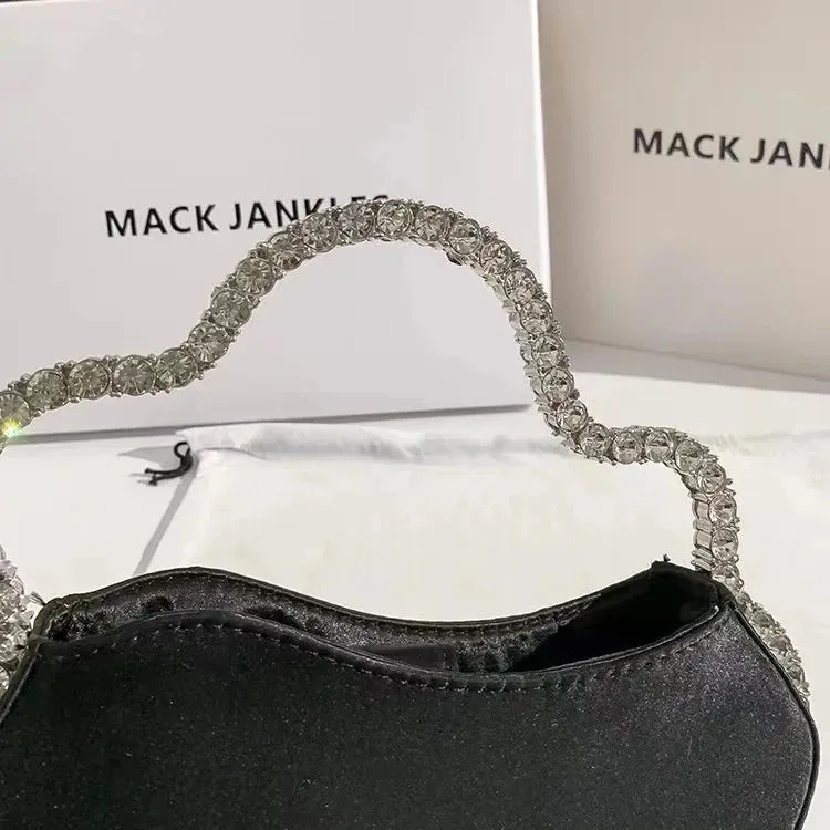 Satin Diamond Shoulder Bag