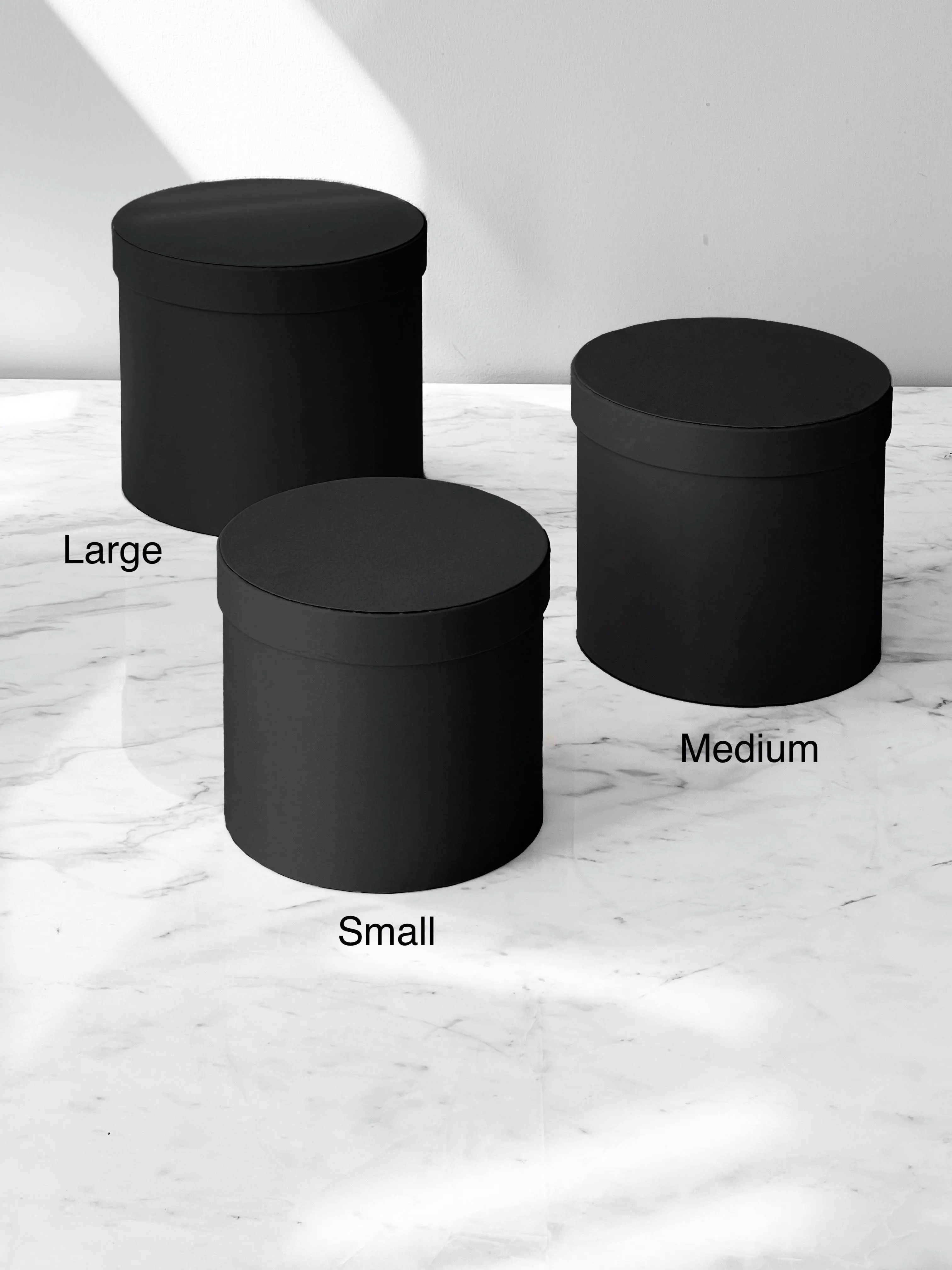 Satin Round Flower Box in Variety Color and Size