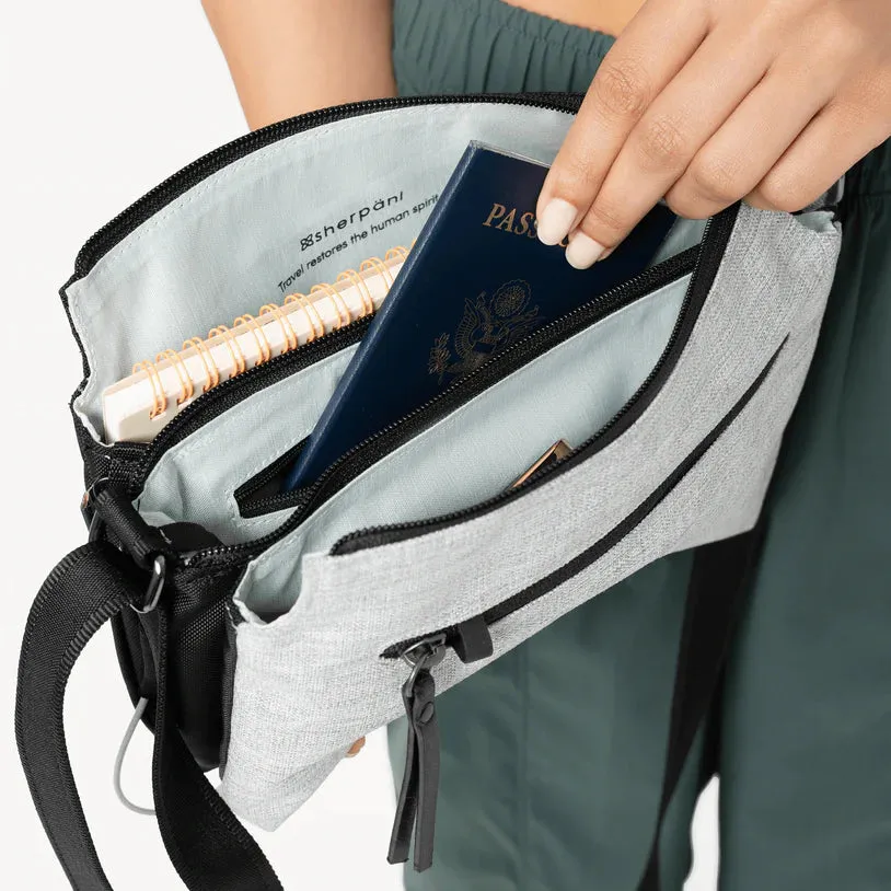 Sherpani Mei Anti-theft Travel Trio Crossbody - Sterling