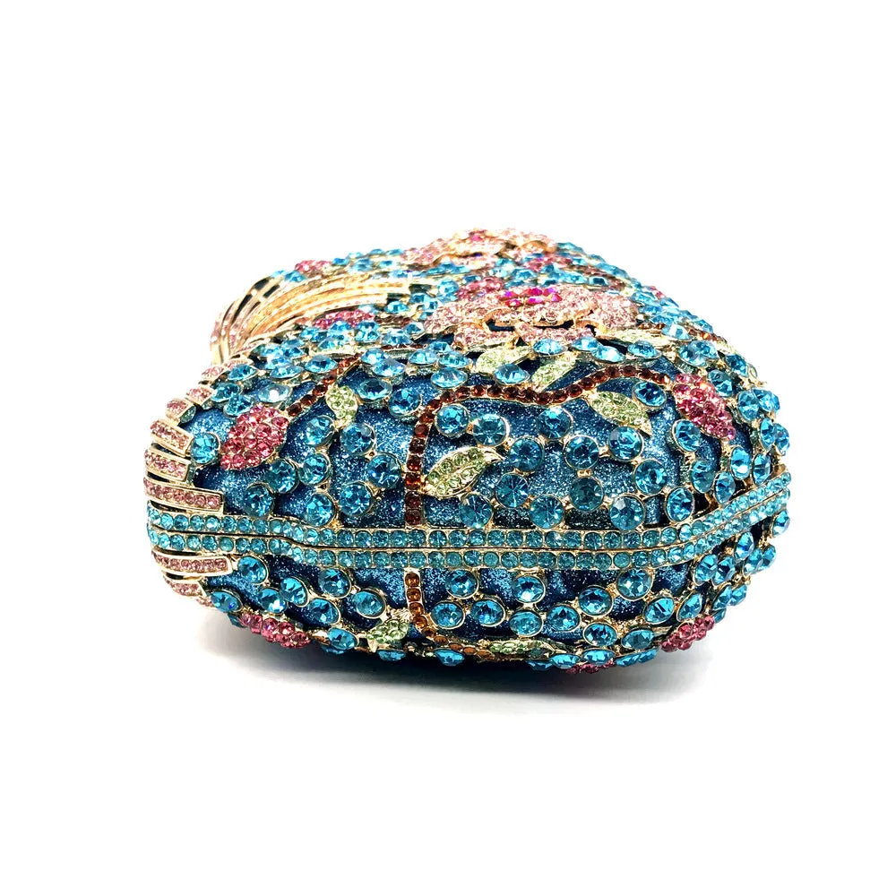 Shiny Evening Clutch Exquisite Flower Banquet Bag