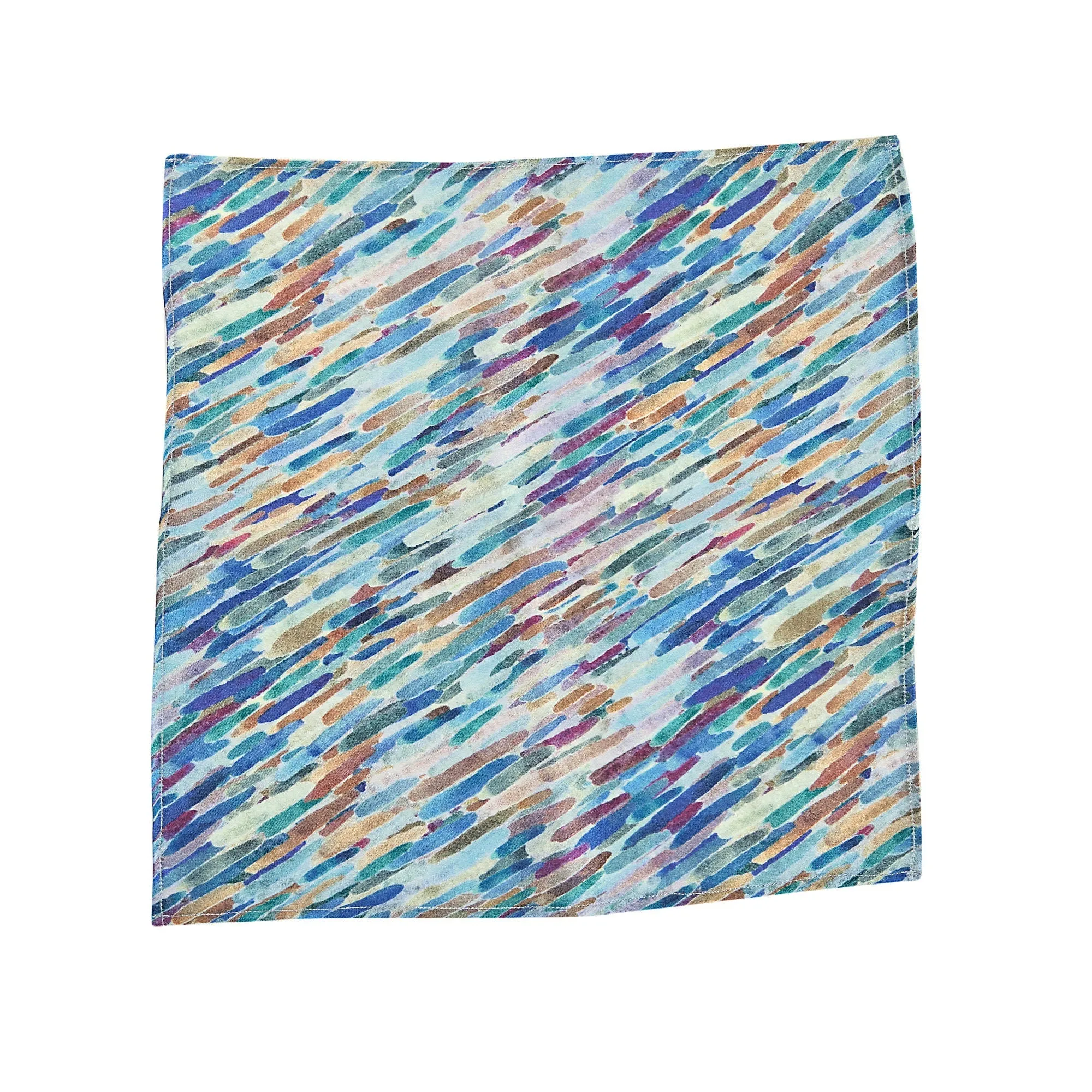 Silk Pocket Square Hand  painted Vibrant Abstract