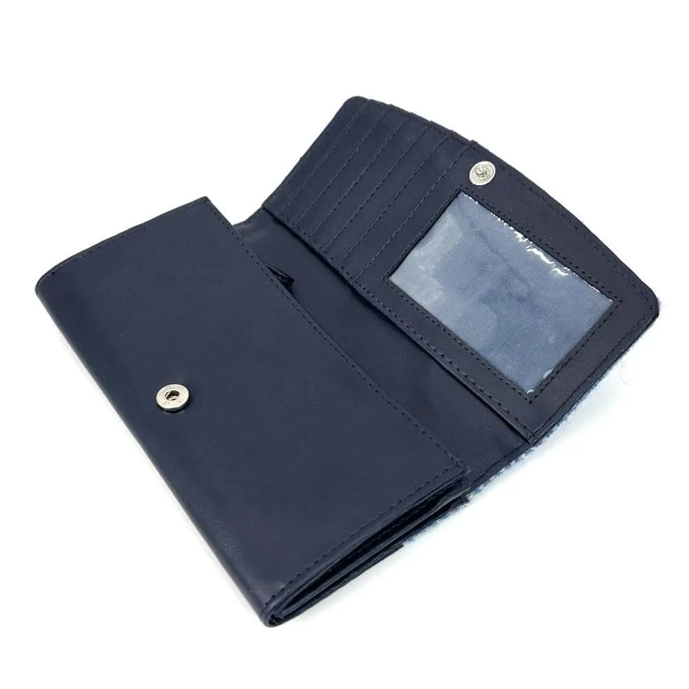 Sky Blue Harris Tweed Envelope Purse