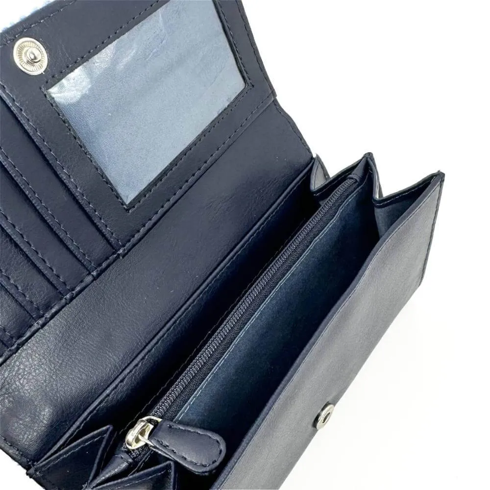 Sky Blue Harris Tweed Envelope Purse