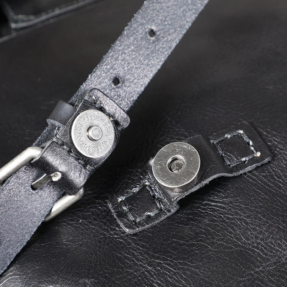 Small Black Leather Backpack  | Lake Victoria