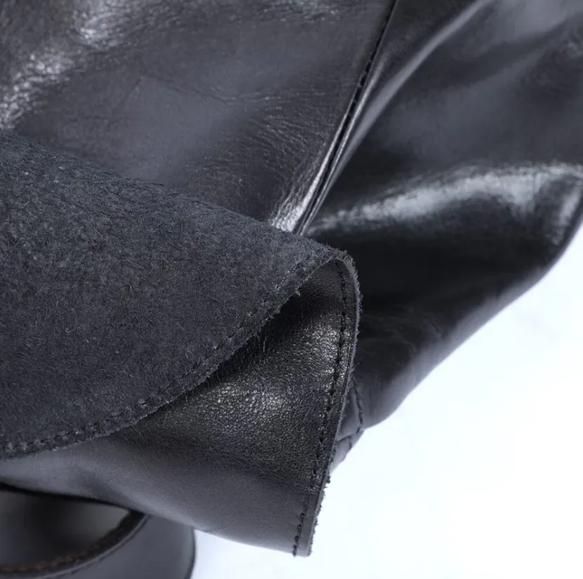 Small Black Leather Backpack  | Lake Victoria