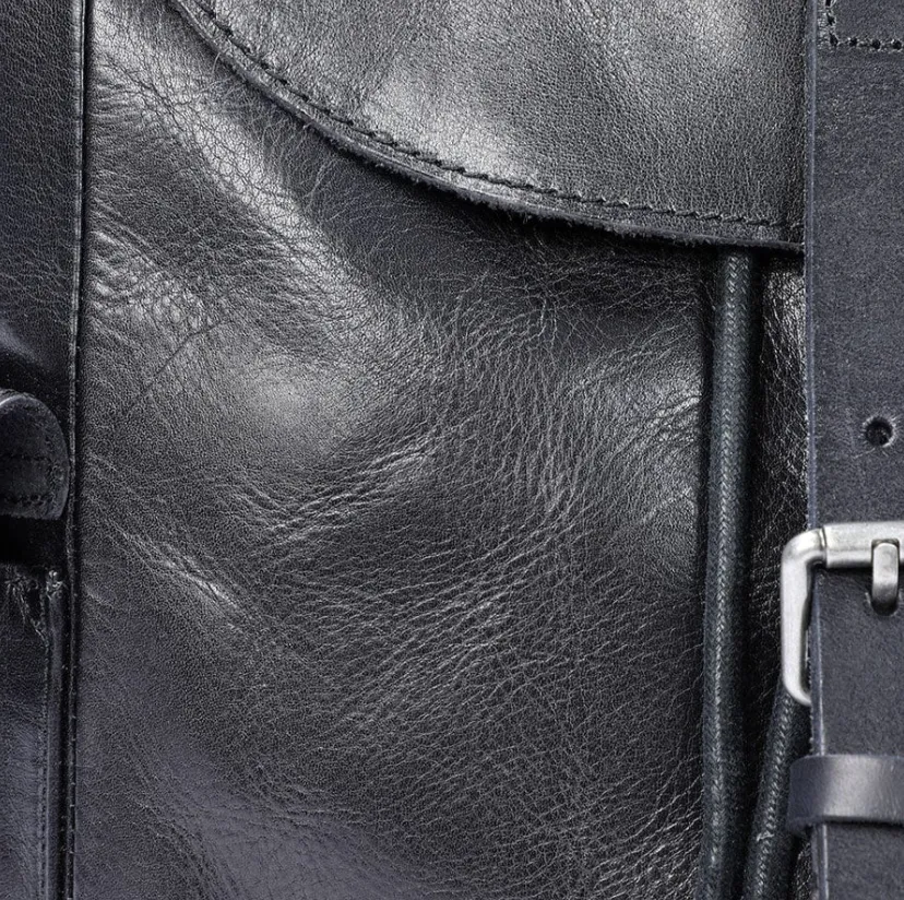 Small Black Leather Backpack  | Lake Victoria