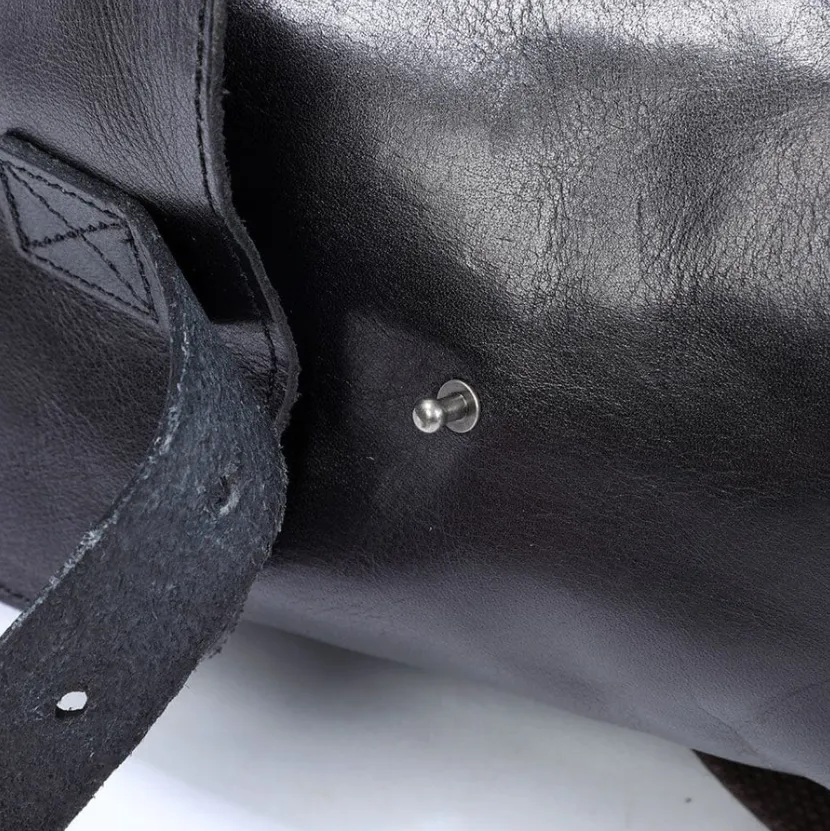 Small Black Leather Backpack  | Lake Victoria
