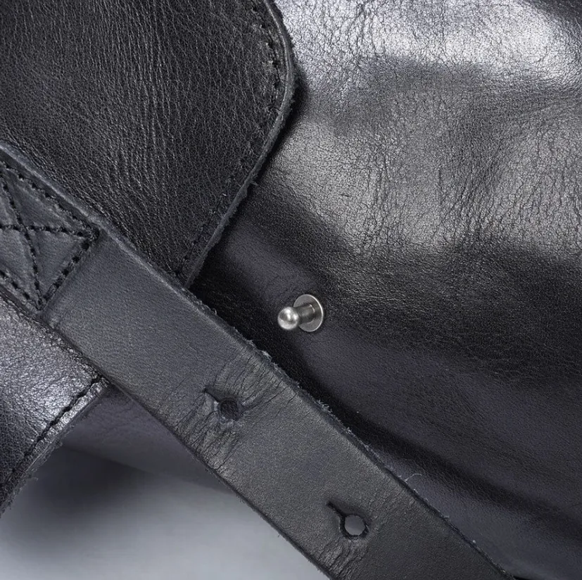 Small Black Leather Backpack  | Lake Victoria