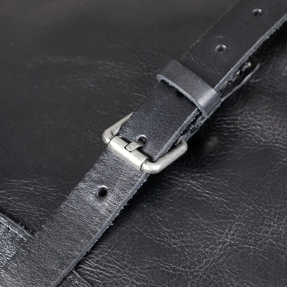 Small Black Leather Backpack  | Lake Victoria