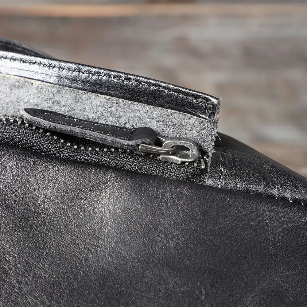 Small Black Leather Backpack  | Lake Victoria