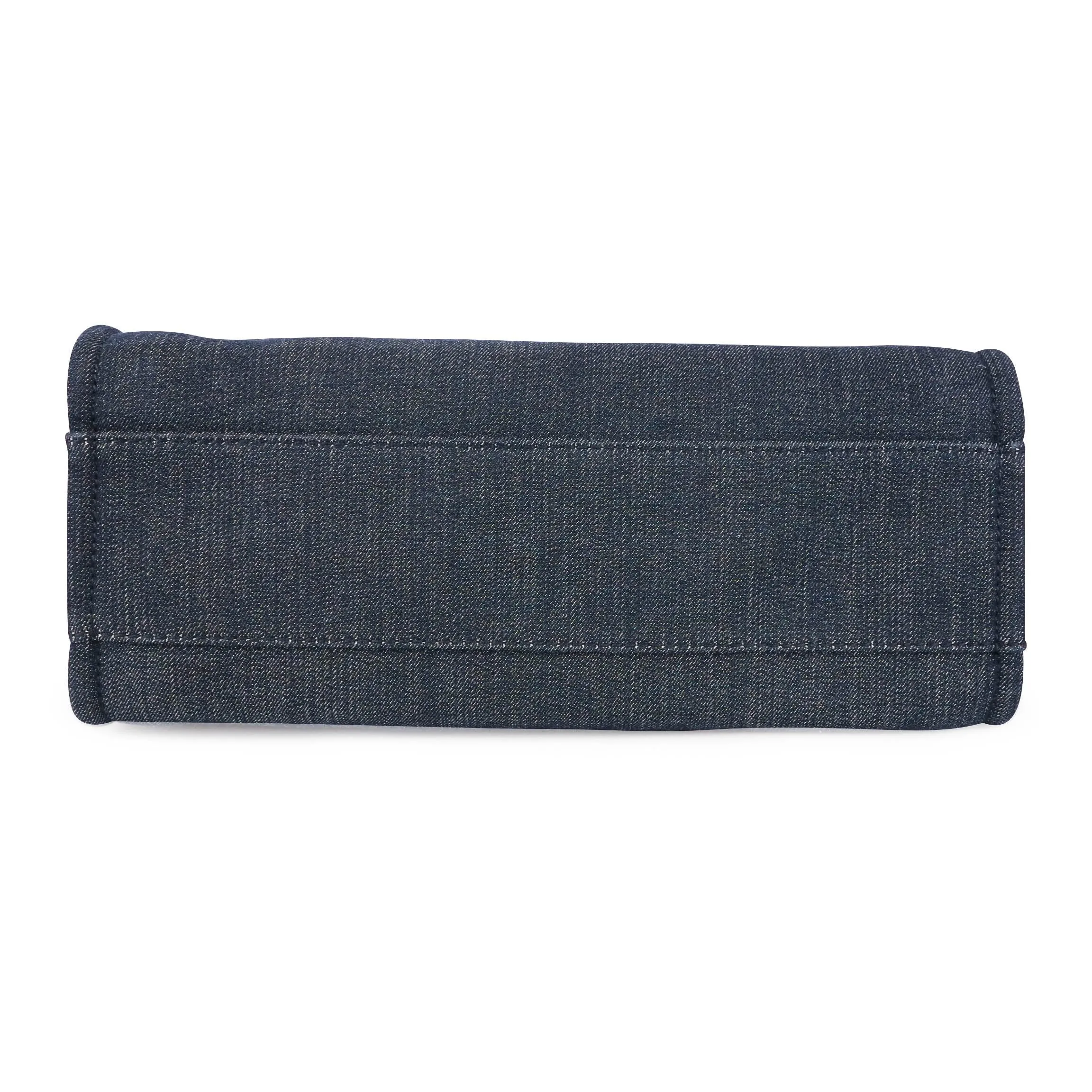 Small Deauville Tote Bag in Navy Denim Canvas