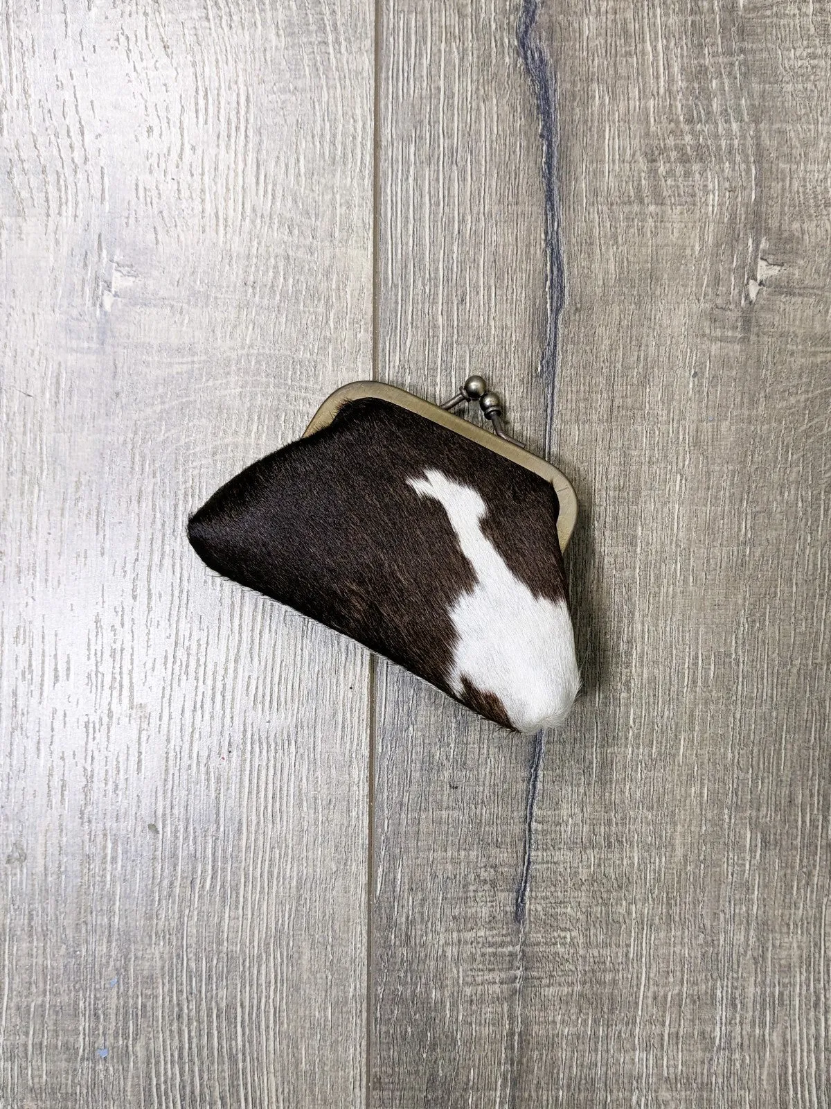 Small Fur Clutch Coin Purse With Clasp