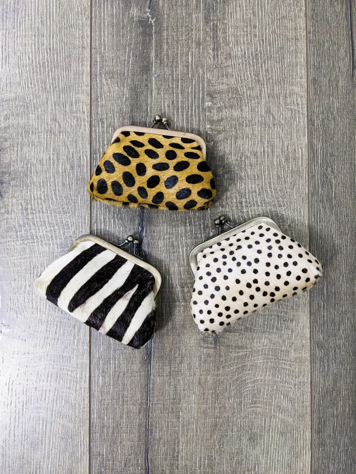 Small Fur Clutch Coin Purse With Clasp
