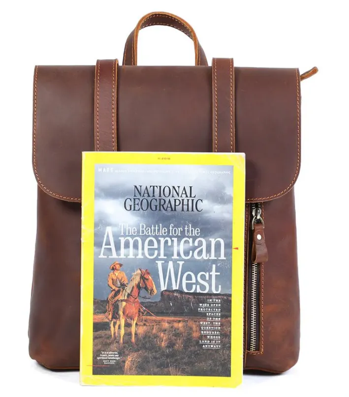 Small Leather Rucksack  | Atlantic Ocean