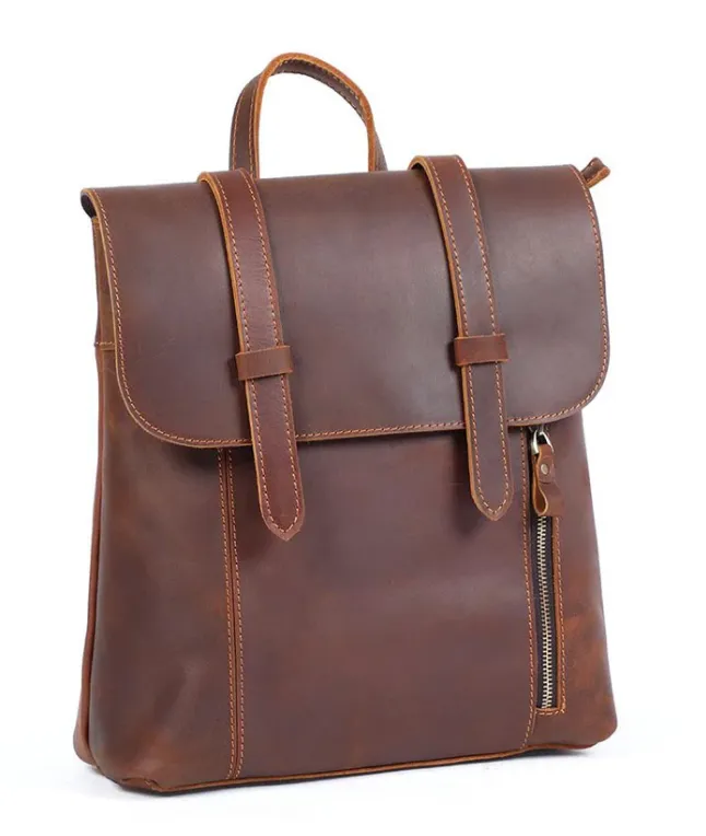 Small Leather Rucksack  | Atlantic Ocean