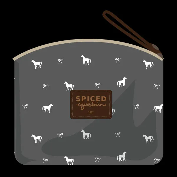 Spiced Equestrian Pony Print Makeup Bag