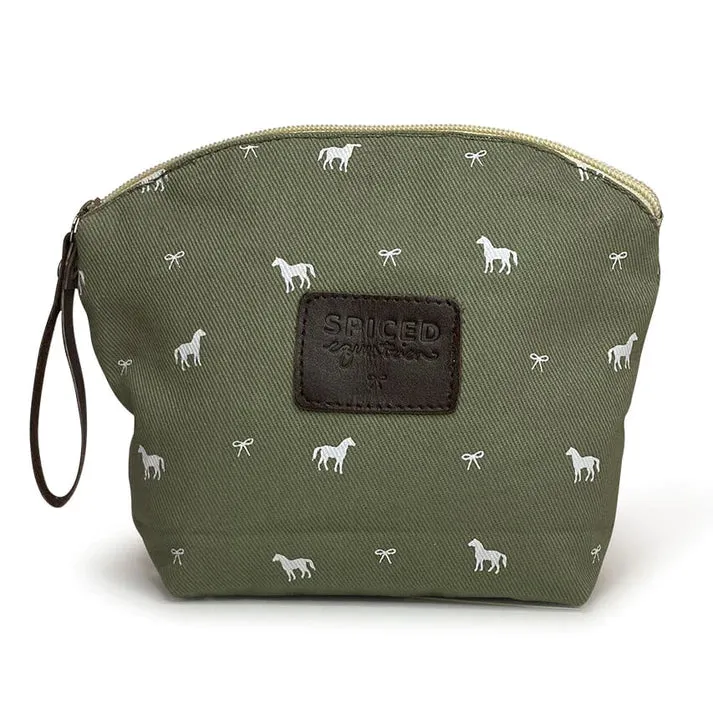 Spiced Equestrian Pony Print Makeup Bag