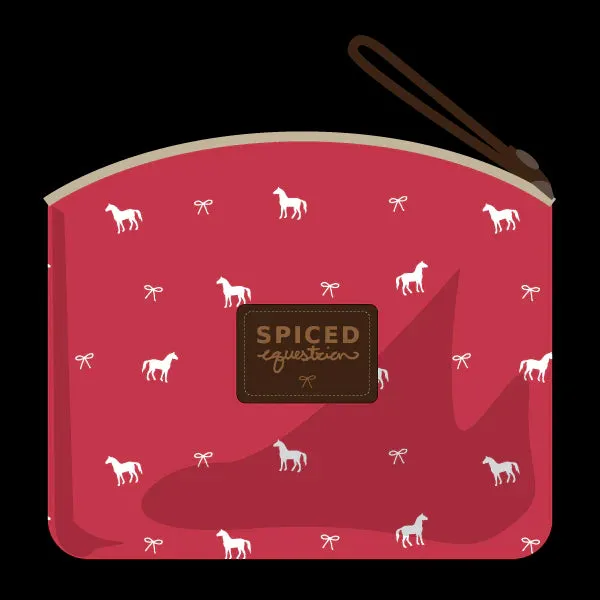 Spiced Equestrian Pony Print Makeup Bag
