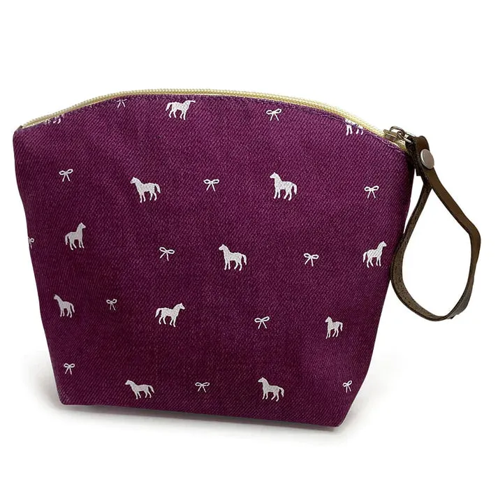 Spiced Equestrian Pony Print Makeup Bag