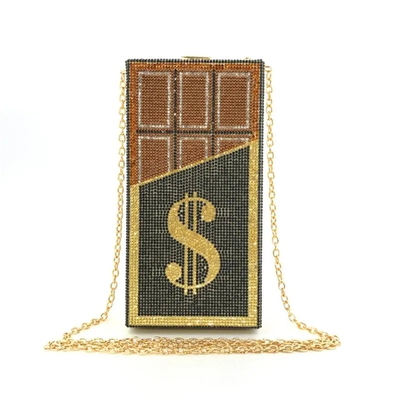 Stack of Cash Dollars Crystal Clutch Purses