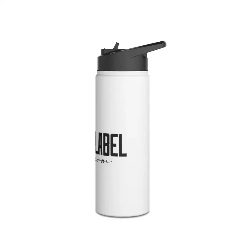 Stainless Steel Water Bottle with Standard Lid - Keeps Drinks Cold for 24 Hours